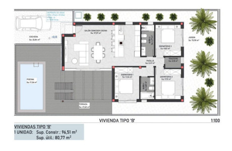 Casa o chalet independiente en venta en calle Hortensia , 3