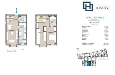 Dúplex en venta en calle Honda, 21