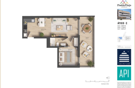 Ático en venta en calle Pueblo Viejo s/n
