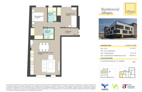 Piso en venta en calle Nicolás Morales , 15