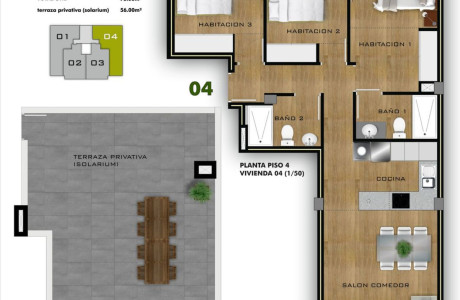 Piso en venta en calle Colombia , 6