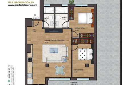 Ático en venta en avenida De Los Oscos, 2