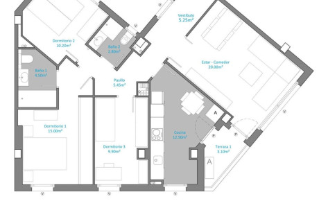 Piso en venta en calle Juan XXIII, 25