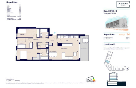 Piso en venta en plaza de La Ciutat de Figueres, 2