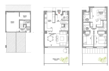 Chalet adosado en venta en calle Valle del Cabriel, 34