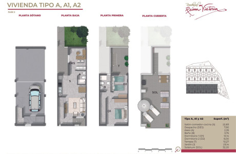 Chalet adosado en venta en calle Victoria Eugenia s/n