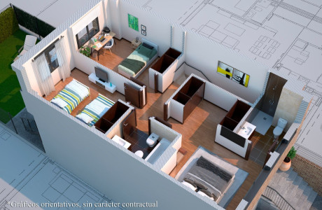 Chalet adosado en venta en calle Degaña , 19