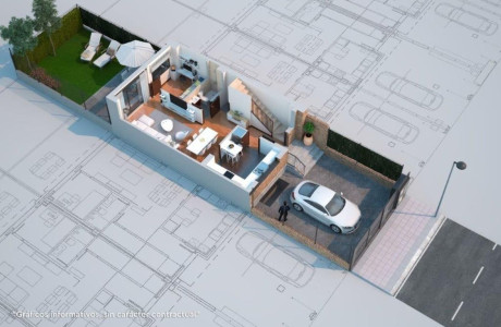 Chalet adosado en venta en calle Degaña , 19