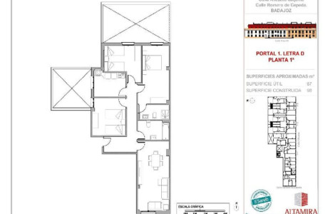 Piso en venta en Calle Romero de Cepeda, 61