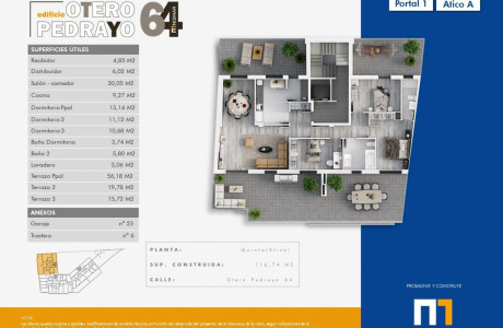 Ático en venta en calle Otero Pedrayo, 64