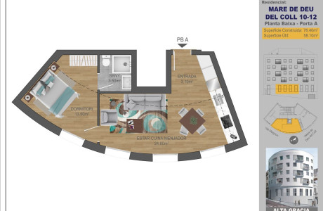 Dúplex en venta en calle de la Mare de Déu del Coll, 10