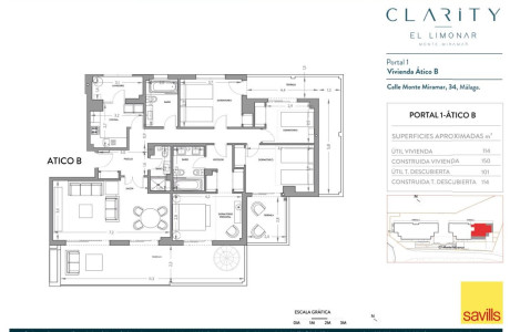 Ático en venta en calle Monte Miramar , 34