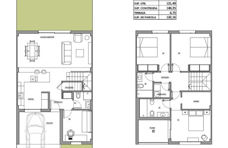 Chalet adosado en venta en calle Mejorana, 2