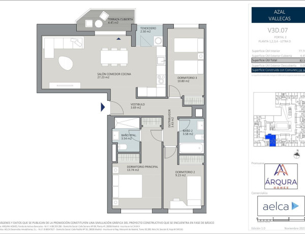 Piso en venta en calle Sierra de Gádor s/n
