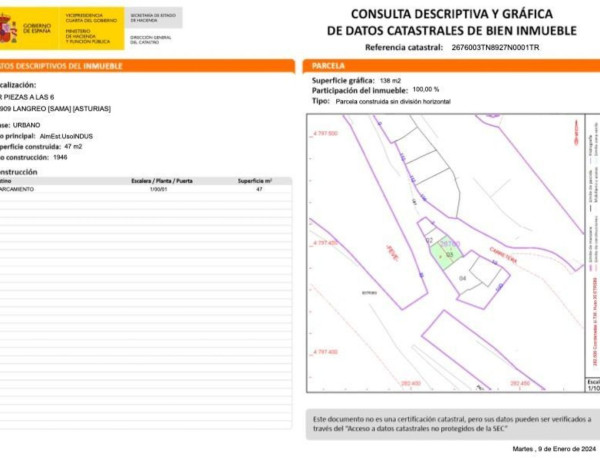 Piso en venta en La Felguera