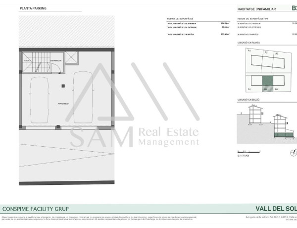 Chalet adosado en venta en avenida Vall del Sol