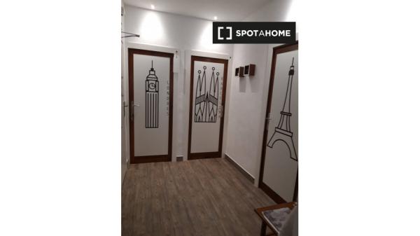 Pokoje do wynajęcia w 5-pokojowym mieszkaniu w Sant Antoni