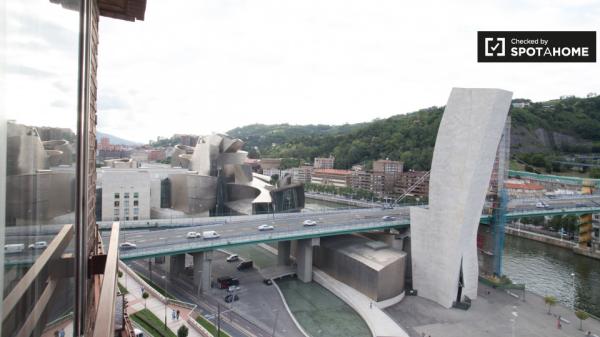 Ample room in 3-bedroom apartment in Abando, Bilbao