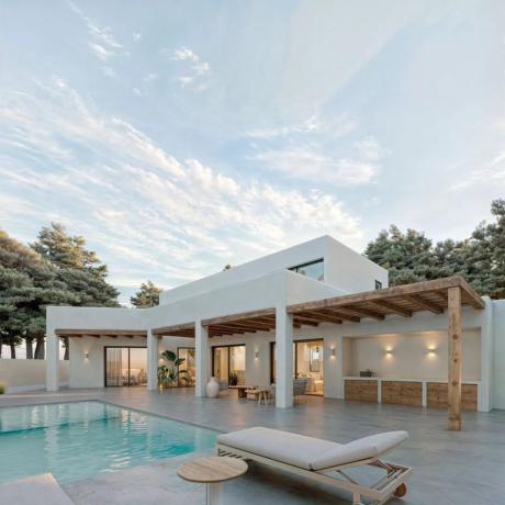 Villa moderna estilo Ibicenco
