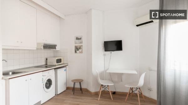 Luminoso estudio totalmente amueblado en Sants