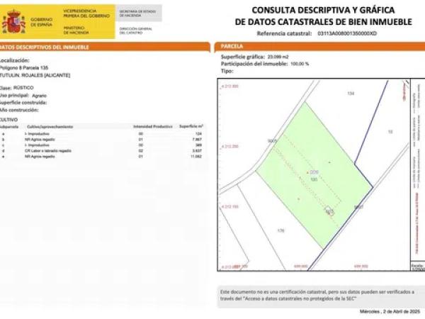 Terreno en Vía, 135