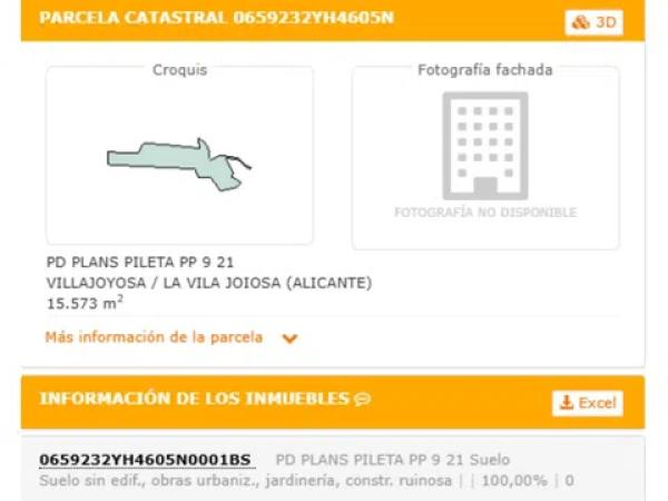 Terreno en Partida Plans Pileta