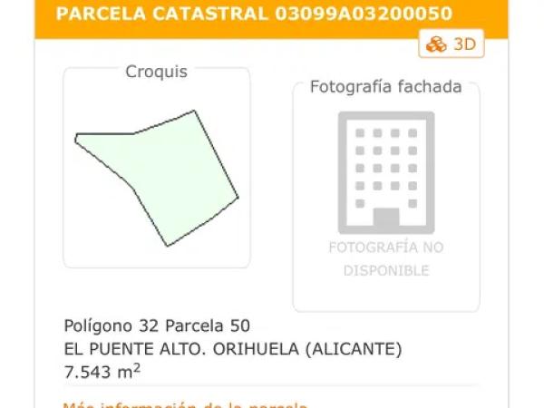 Terreno en puente alto Orihuela s/n