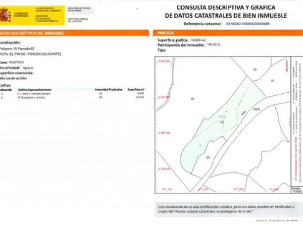 Terreno en carretera Yecla
