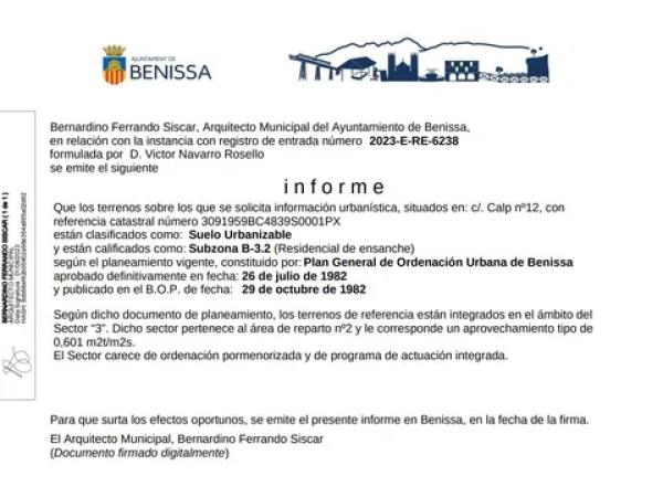 Terreno en calle Calp, 12