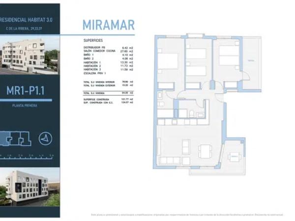 Piso en venta en de la Ribera, 33