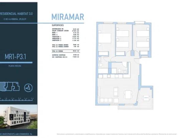 Piso en venta en de la Ribera, 33