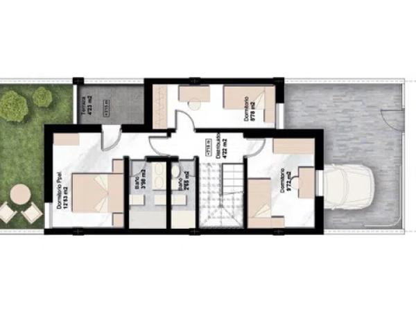 Chalet adosado en venta en calle Carlos V, 26