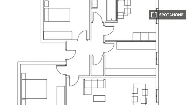 Se alquila apartamento de 3 habitaciones en Camargo.