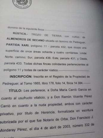 Terreno en camino del Xari s/n