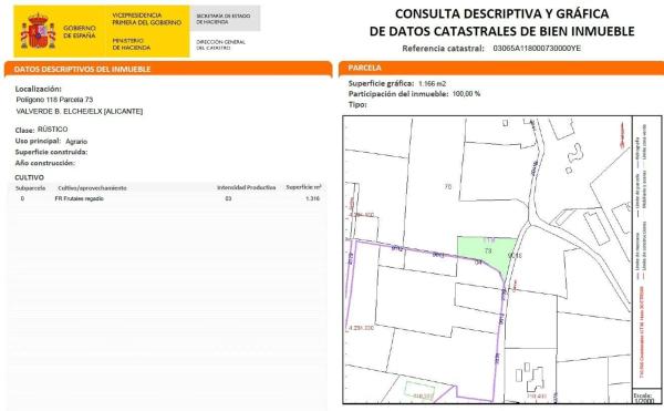 Terreno en Partida Valverde Bajo, 9014