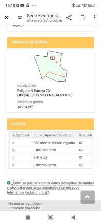 Terreno en Parage los cabezos, 50