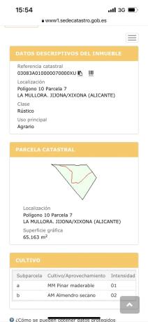 Terreno en Partida Serratella, km 0