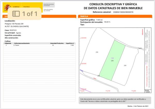Terreno en Partida Altet, 2125
