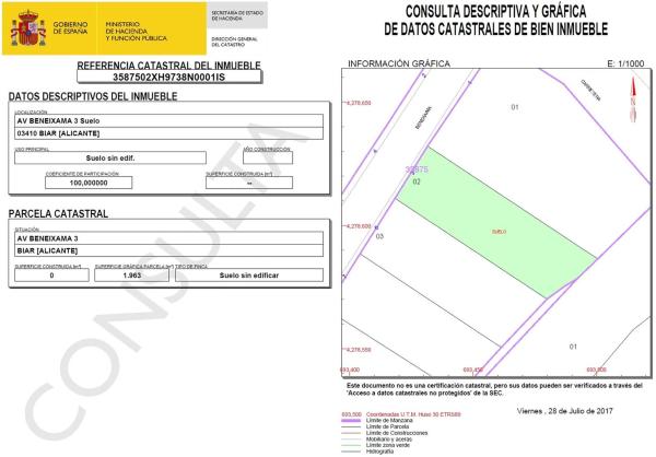 Terreno en avenida De Beneixama, 3