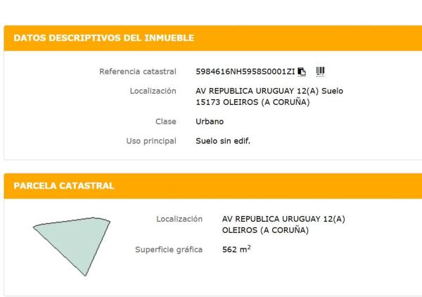 Terreno en avenida de la República del Uruguay, 12
