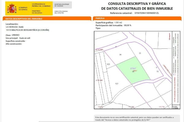 Terreno en Malpica de Bergantiños