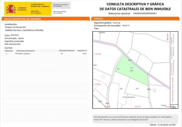 Terreno en Lugar Piñeiro Vales, 15