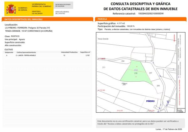 Terreno en Coristanco