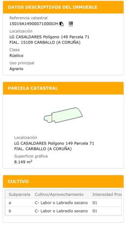 Terreno en Lugar Casaldares, 17