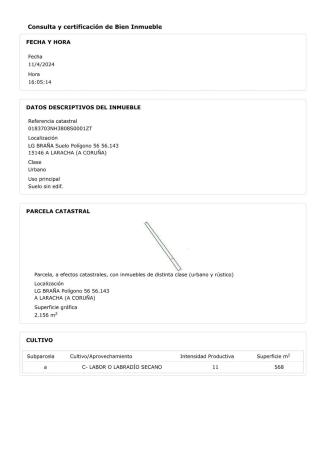 Terreno en calle da Coruña, km 25