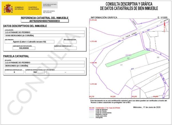 Terreno en Pasaxe Pedrido s/n