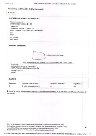 Terreno en Lugar Mariñan, 69