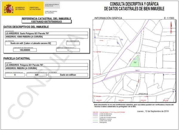 Terreno en Lugar Areeiros, 133