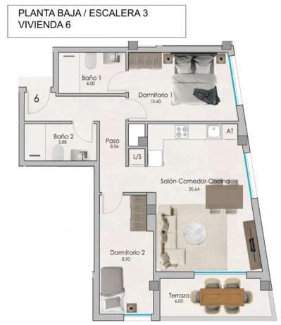 Piso en calle Lina Baño