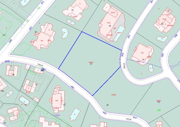 Terreno en calle Ficus